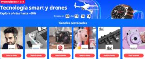 Cupones en tecnología y drones 11 del 11 en AliExpress